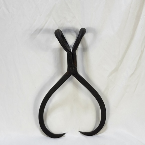 Other - Antique Staatsburg NY Ice Block Tongs 17in Iron Ice Harvesting Tool Primitive